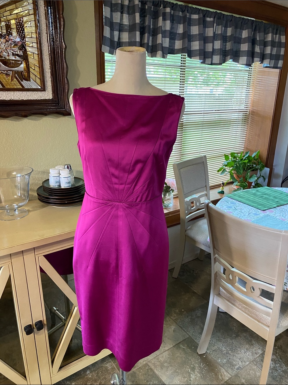 Banana Republic Magenta Midi Sheath Dress